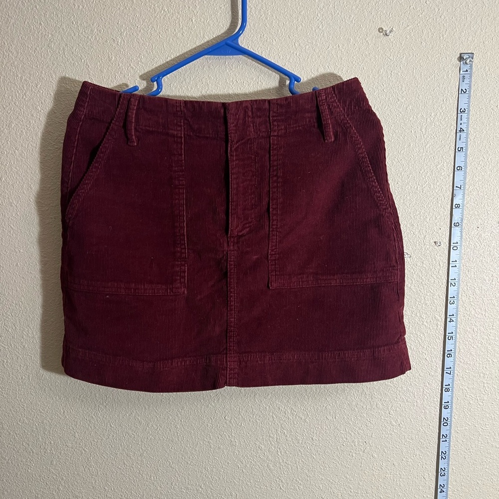 BDG Burgundy Mini Skirt